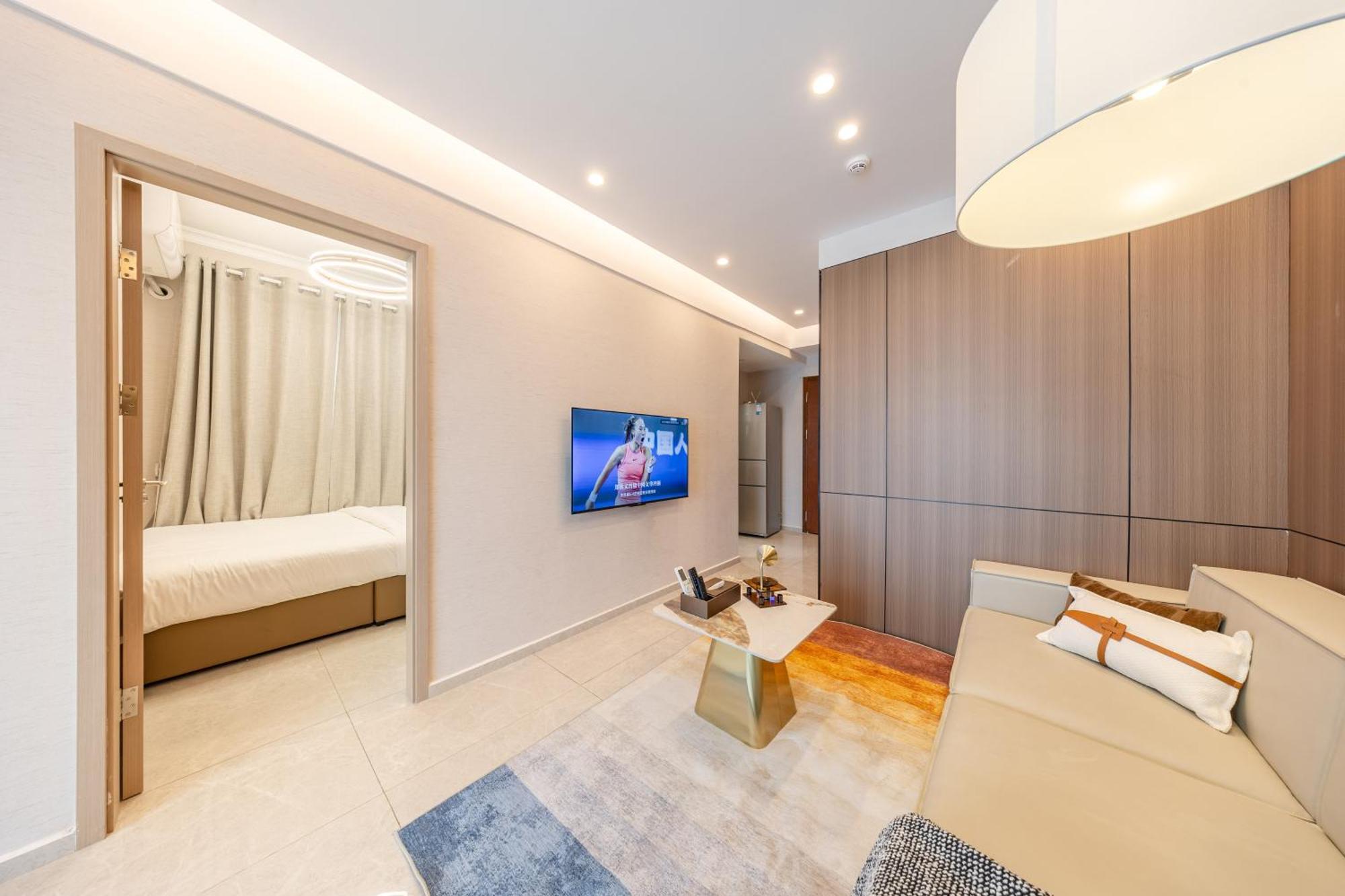 Boruisi Video And Audio Light House - Shenzhen Convention And Exhibition Center Gangxia Metro Station Aparthotel ภายนอก รูปภาพ