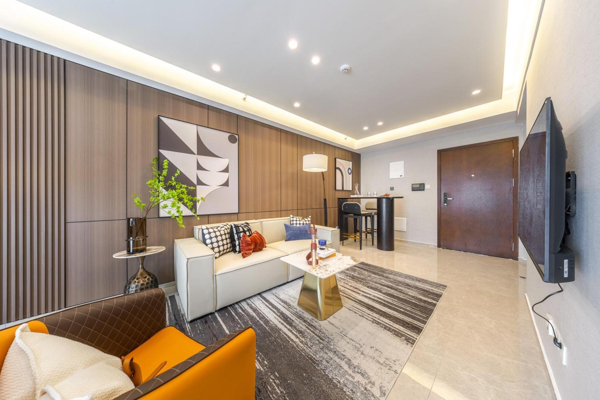 Boruisi Video And Audio Light House - Shenzhen Convention And Exhibition Center Gangxia Metro Station Aparthotel ภายนอก รูปภาพ