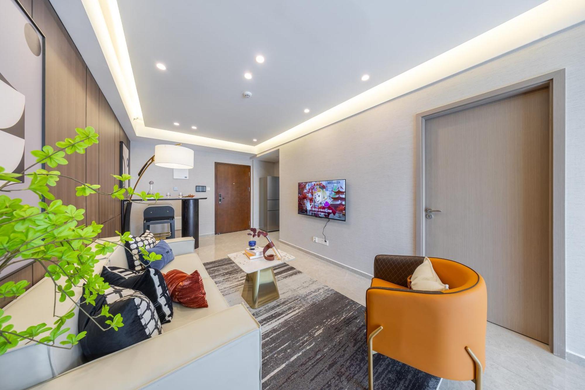 Boruisi Video And Audio Light House - Shenzhen Convention And Exhibition Center Gangxia Metro Station Aparthotel ภายนอก รูปภาพ